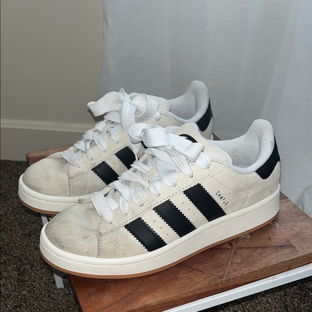 Adidas Campus Sneakers in Cream and Black
